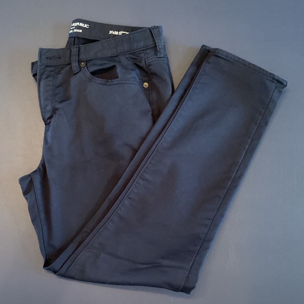 Banana Republic Men's Navy Blue Pants